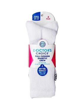 Diabetic Crew Socks - 4 Pair